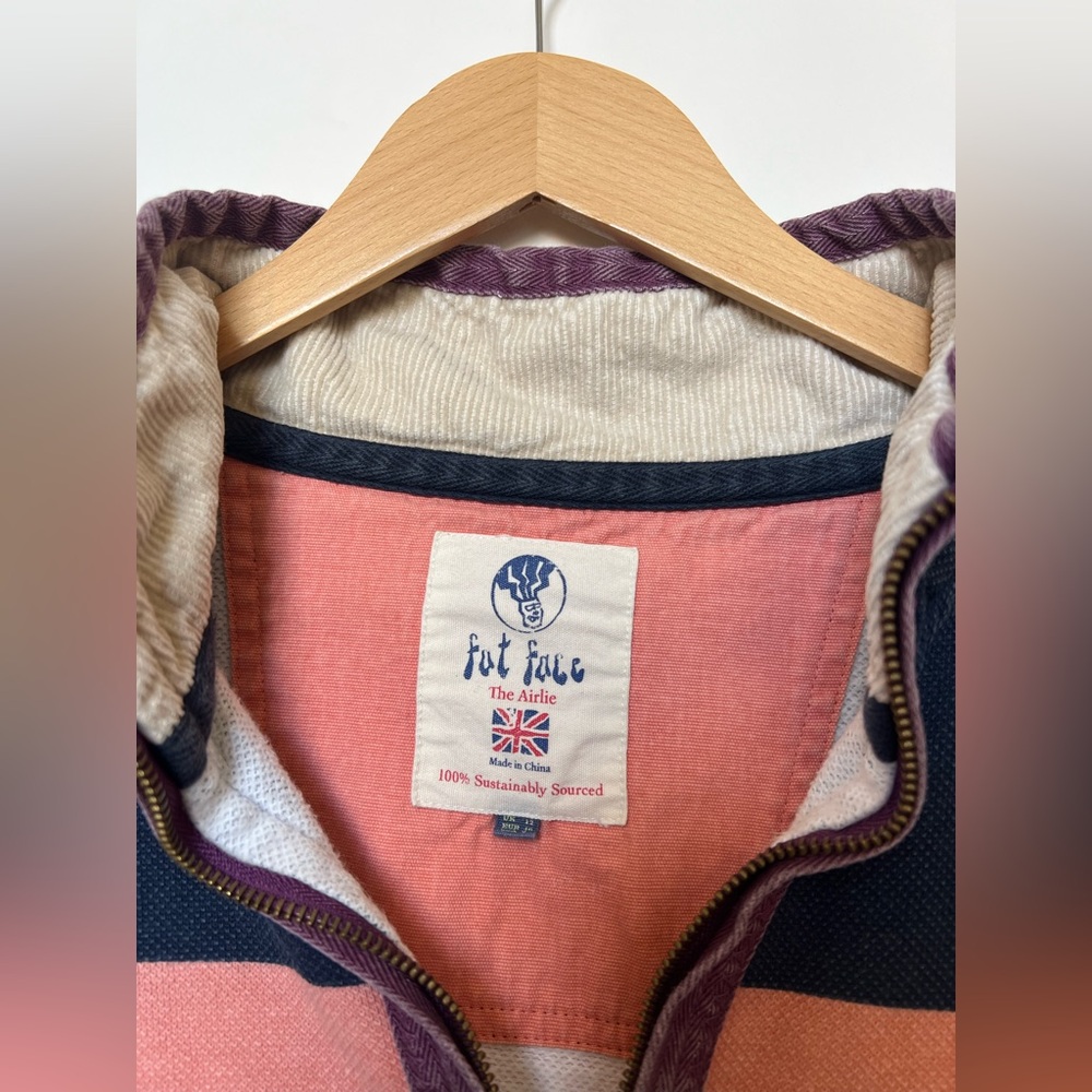 FatFace The Airlie Colour‎ Block Half-Zip Sweatshirt Size 8 - Picture 2 of 13